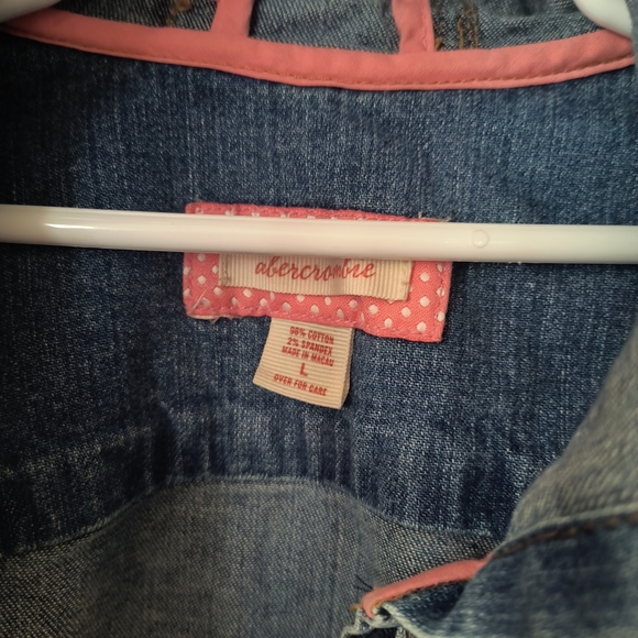 Abercrombie & Fitch Blue Denim Jacket with Hood - Picture 3 of 5